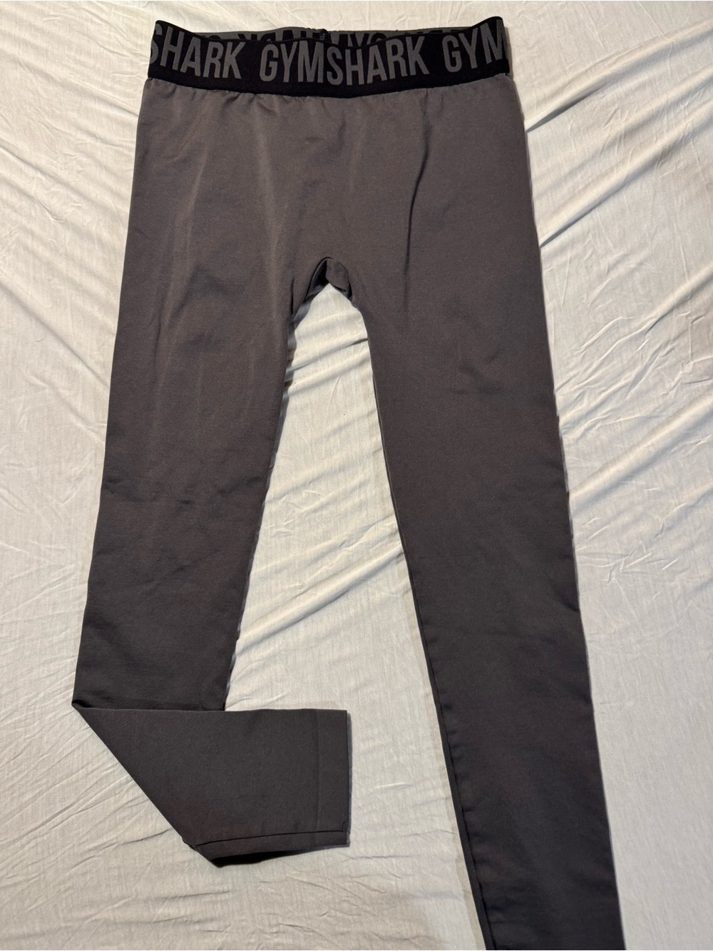 Gymshark Gray Logo Waistband Leggings – Small